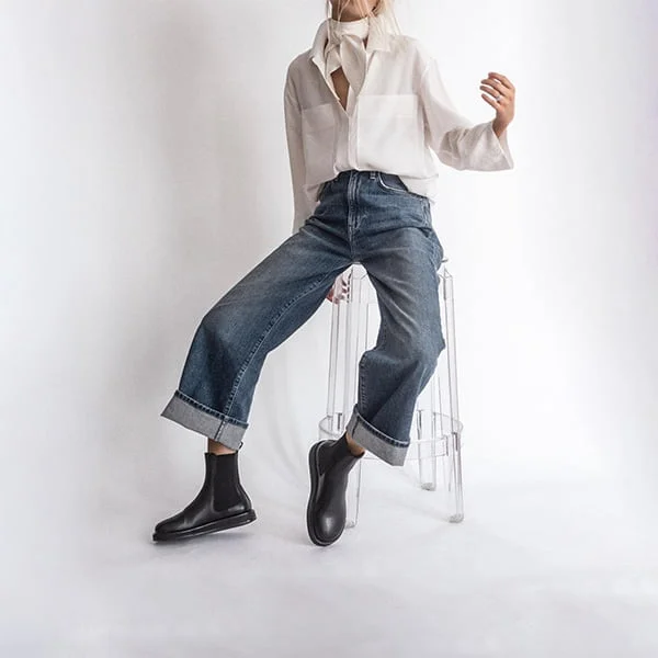 Kako da nosite farmerke? Sa visoko podvrnutim nogavicama 1 podvrnute farke square