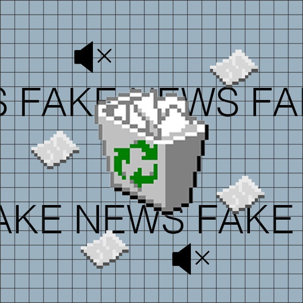 fake news square