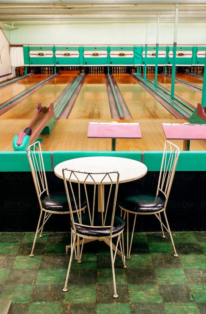 Vintage Candlepin Bowling Alley by Stocksy Contributor Raymond Forbes LLC 1 1