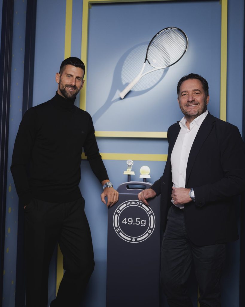 HUBLOT Ambassador Novak Djokovic CEO Julien Tornare launch event