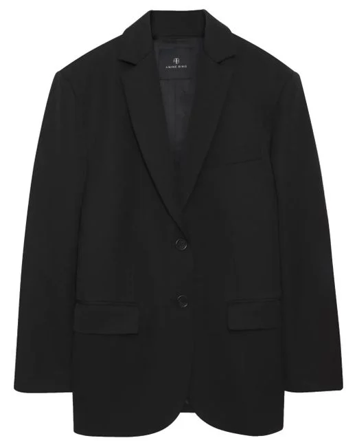 Leto u crnom: Kako nositi najtamniju boju ovog leta? 15 anine bing black Quinn Single Breasted Wool Blazer