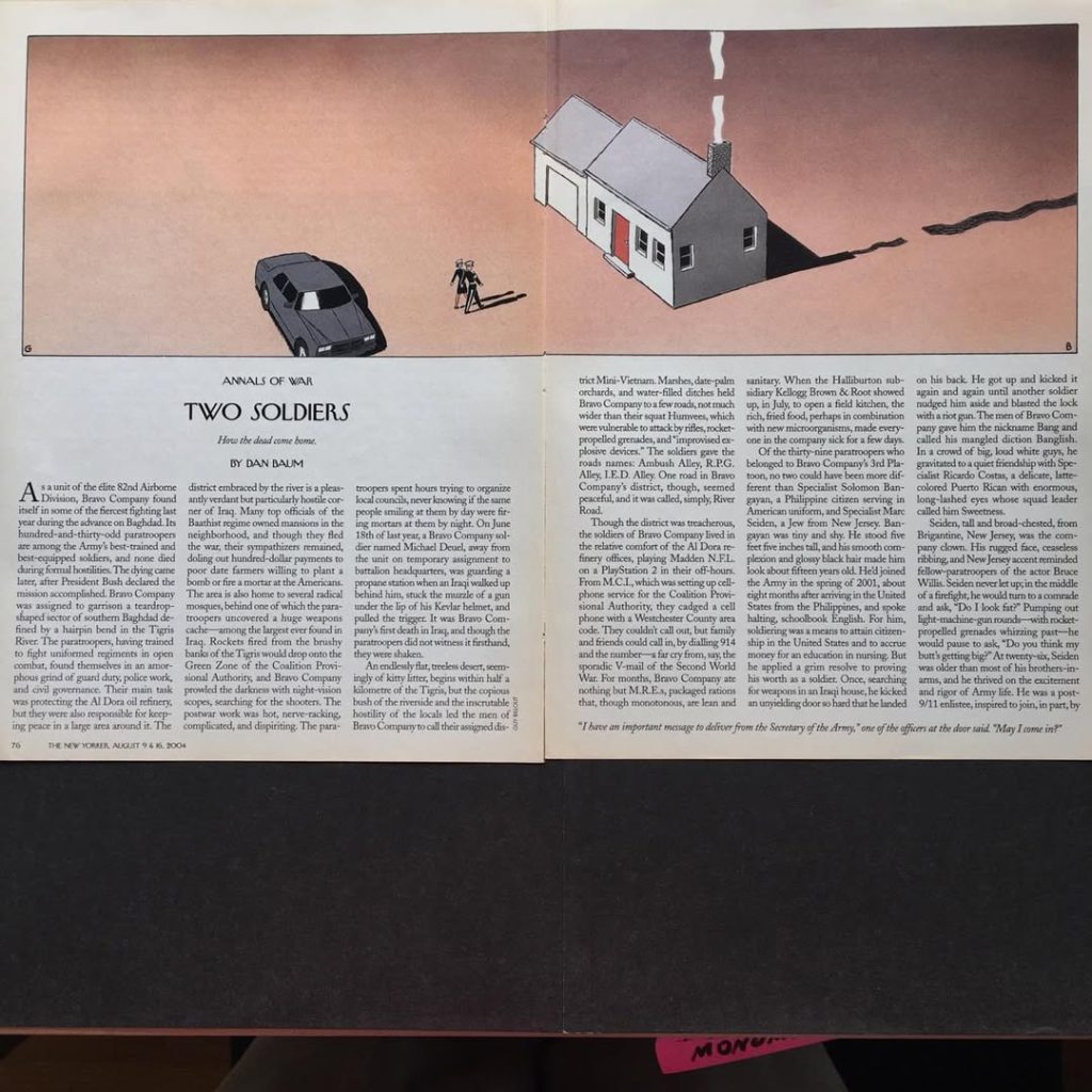 Illustration for a story about the ritual devised by the military to announce the death of soldi