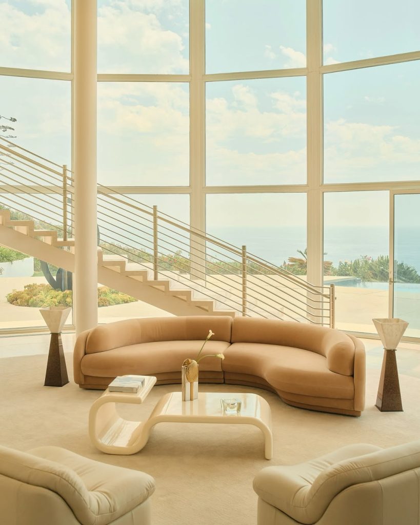 The Poet sofa by Ellison Studios created in collaboration with Tiffany Howell of Night Palm. Se