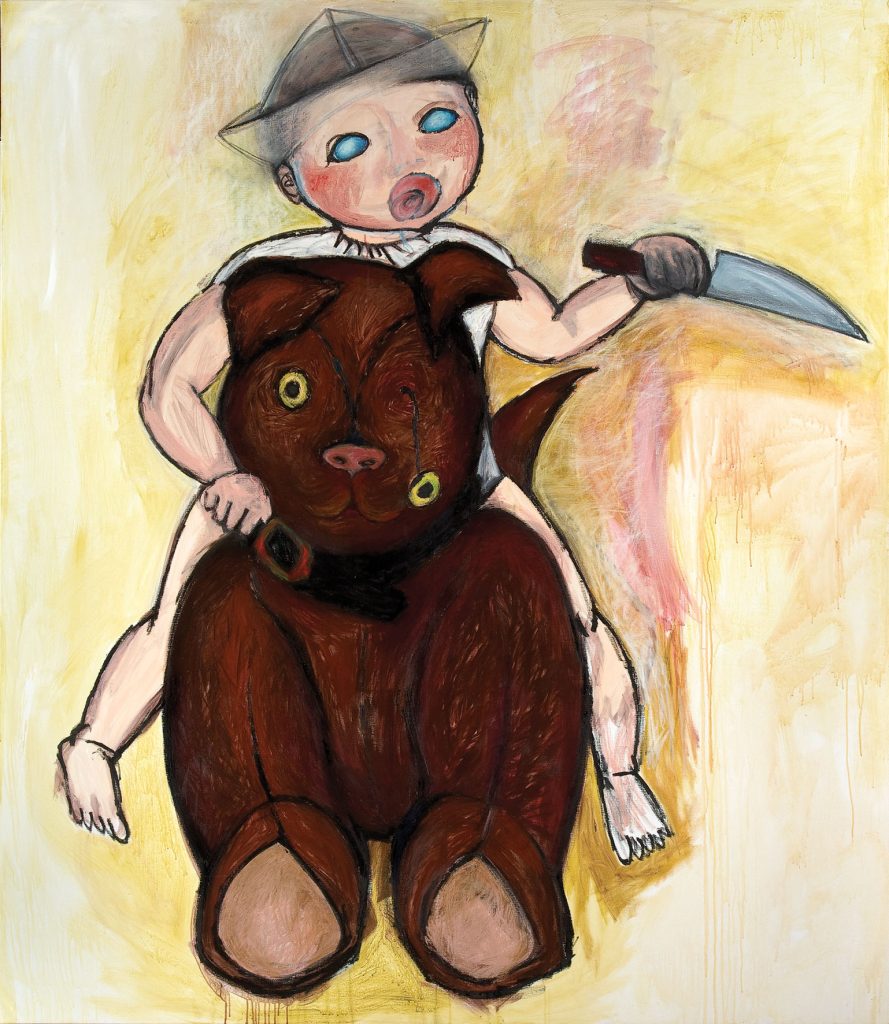 013 Ratoborna beba 2009 ulje na platnu 220x190 photo V. Popovic