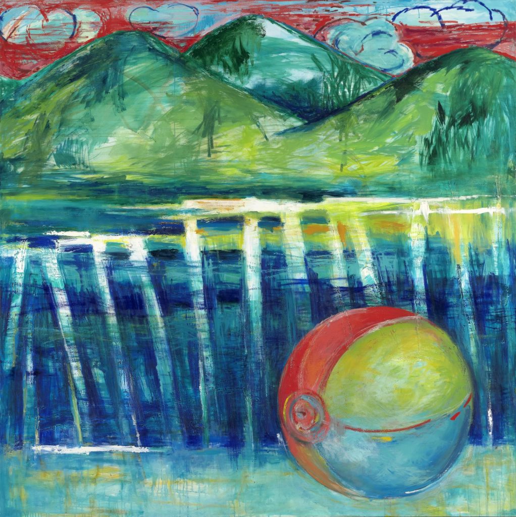 Lopta 2024 ulje na platnu 180x180cm