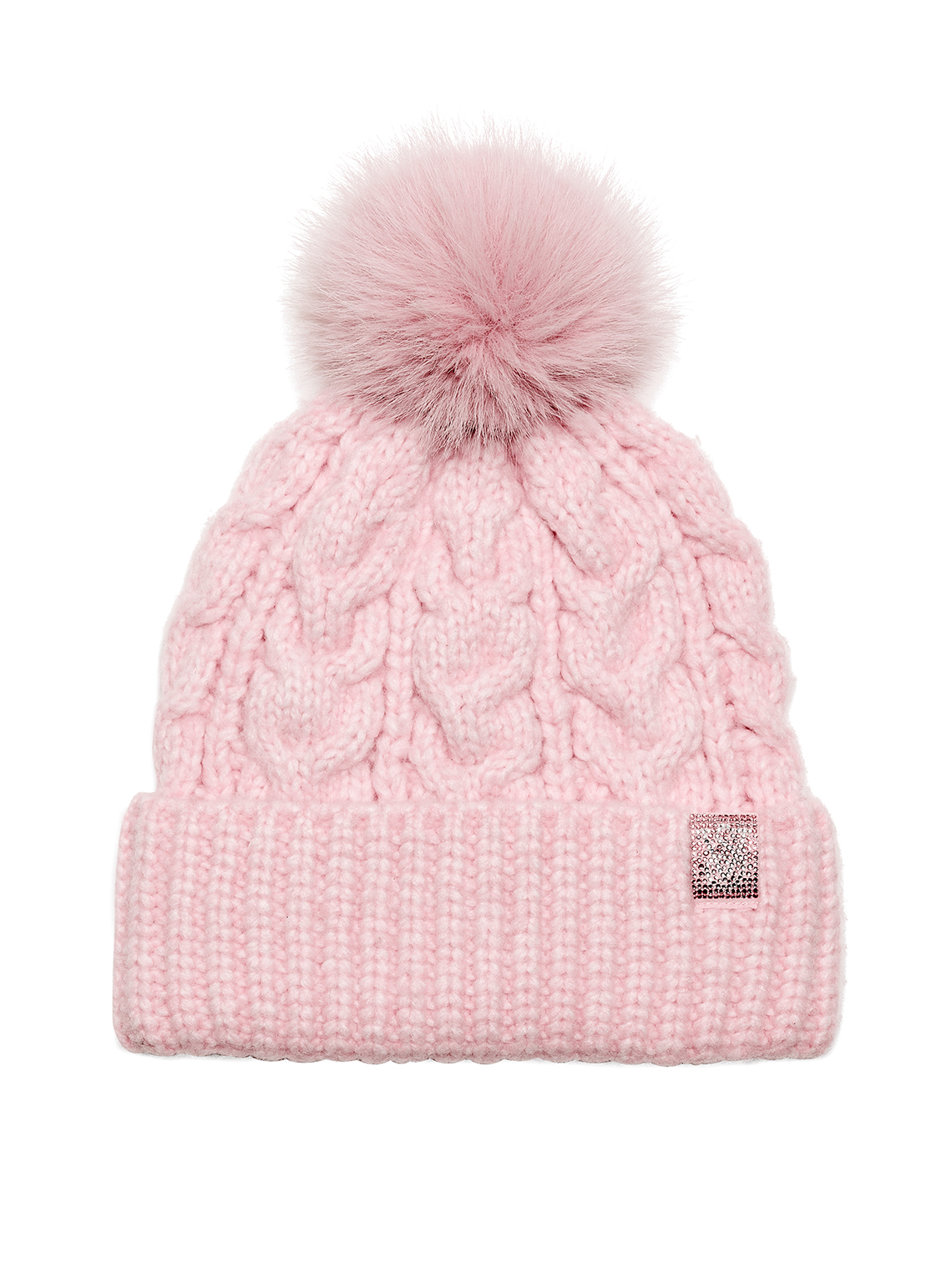 Victorias Secret 2025 Holiday Cozy Cable Knit Pom Beanie Ballerina Pink