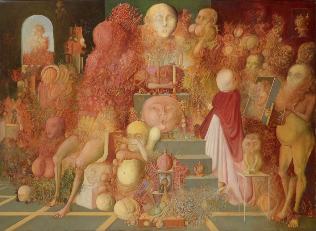 Tri slike Ljube Popovića prvi put pred domaćom publikom 9 Љубомир Љуба Поповић РЕКВИЈЕМ 1965 1966. уље на платну 140 x 190 цм