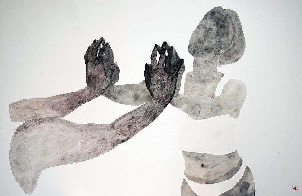 1. Irena Kuzmanovic Odraz I akvarel na papiru 100x150cm 2024