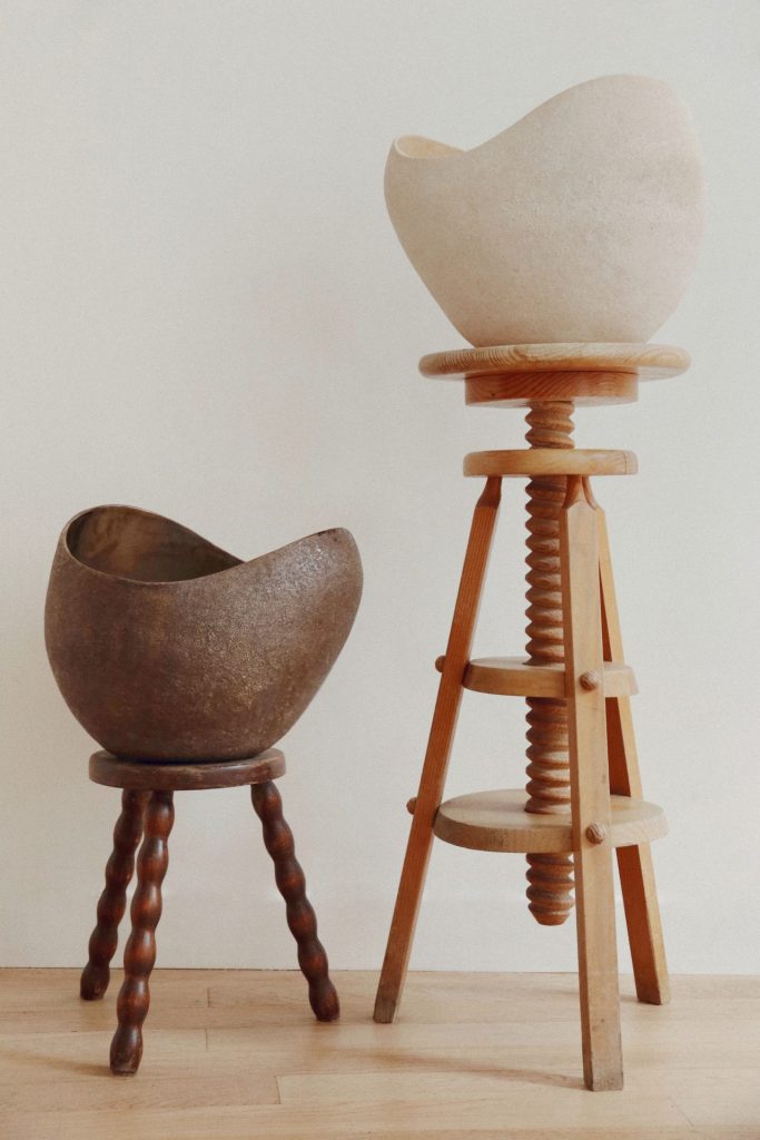 10 Amen Light Sculptures Brown Vetiver and Beige Santalwood edited grain