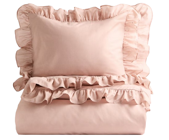 10 posteljina koje transformišu spavaću sobu 8 Screenshot 2026 01 27 at 10 44 20 Posteljina za bracni king krevet sa karnerima Svetla prasnjavoruzicasta Home All H M RS removebg preview