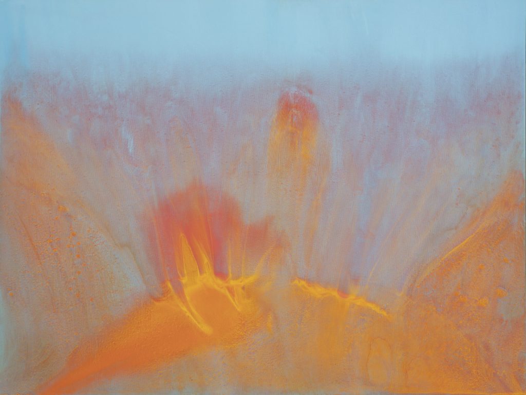 Izložba koju posećujemo ove nedelje: VIVID Đorđa Stanojevića 9 04 VIVID pigment medium and the influence of water and sunlight energies on canvas 150x200 cm 2023