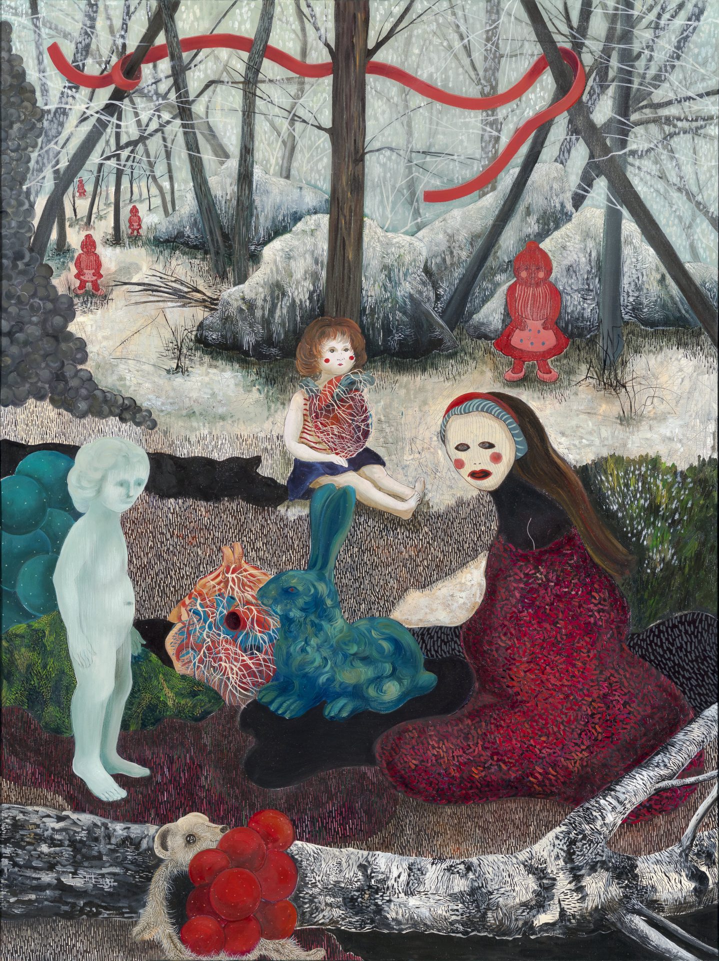 2. Plavi zec cudni zec. ulje na platnu 200x150 cm 2026. 1