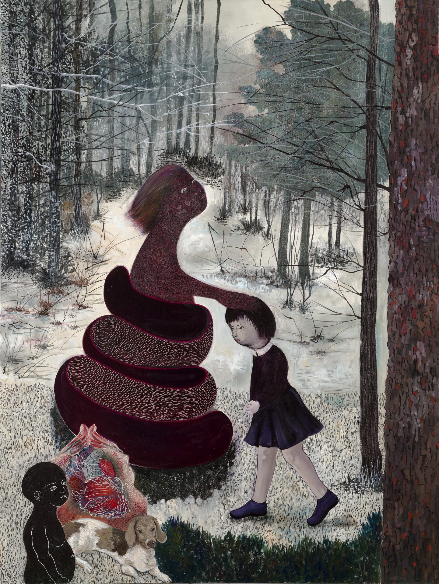 6. Ne boj se vuka mama ulje na platnu 200x150 cm 2025