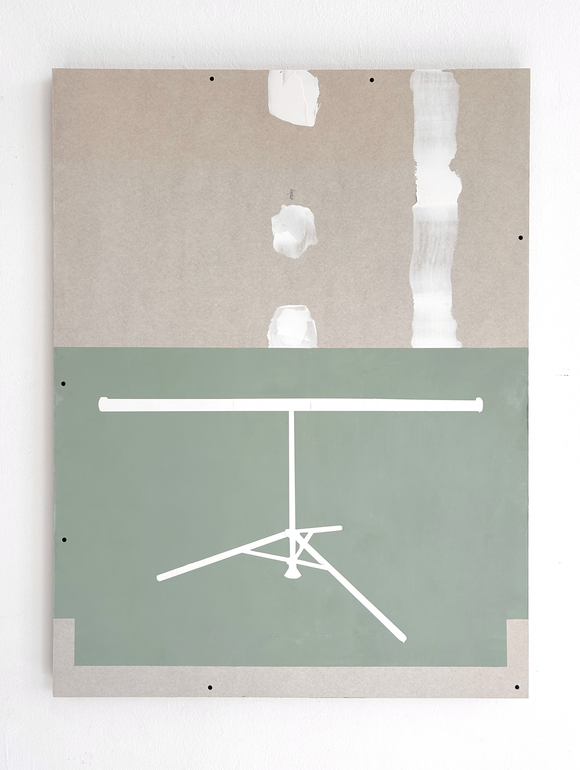 Igor Eskinja Prije zadnje ruke knauf ploca i glet masa digitalni print 120 x 90 cm 2025