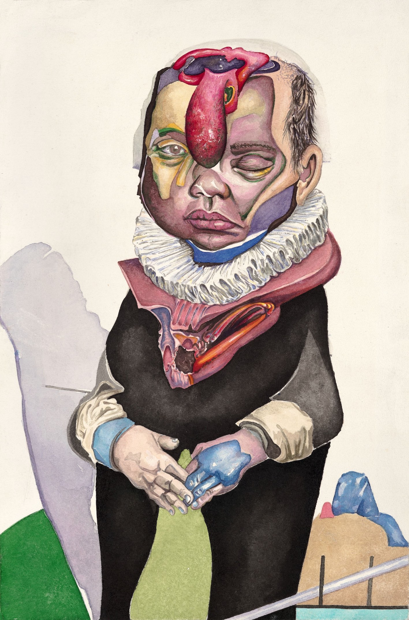 Vladimir Lalic Figura u crnom 59 x 39 tuA¡ na papiru 2016